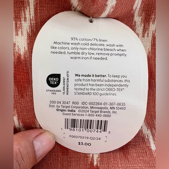 Threshold Rust Orange Table Cloth Napkins. 6 napkins total. - Picture 3 of 3